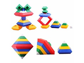 diamond changeable building blocks magic tower pyramid cube construction toys 3d print model - Mito3D