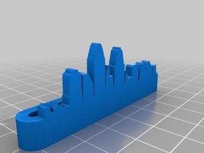 cincinnati skyline tie clip accessories 3d print model - Mito3D