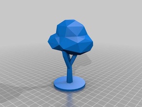 low poly tree toys games board dd dungeons dragons foliage greenery low-poly plants roleplaying simple terrain wargames 3d print model - Mito3D