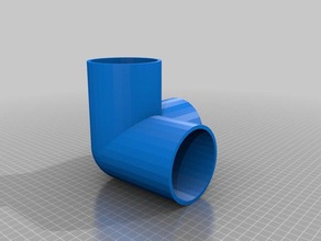 3 way 90 degree pvc connector parts customized 3d print model - Mito3D