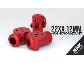 2223xx motor mount 12mm tube fpv rc vehicles 3d print model - Mito3D