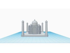 taj mahal projetado tinkercad modelos índia montaje tajmahal tinkerplay 3d print model - Mito3D