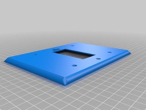 my customized 3 gang wall switch plate replacement parts 3d print model - Mito3D