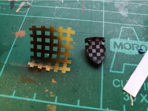 quadratischen Muster Titanen Zeichen logos 3d print model - Mito3D