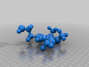 la mescaline molécule l'apprentissage 3d print model - Mito3D
