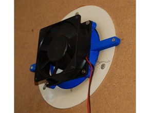 fan adapter 80mm -&gt 95mm household 3d print model - Mito3D