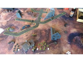 28mm wargaming terrain dead ends rural roads games bolt action ww2 3d print model - Mito3D