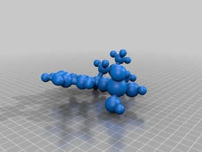 psilosibin molekül öğrenme 3d print model - Mito3D