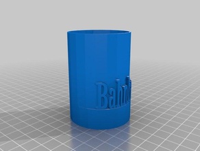 bahnbau mug, porte-crayon bureau 3d print model - Mito3D