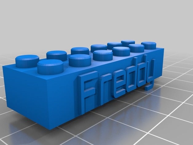 il mio personalizzato lego block necklacekeychain freddy costruzione giocattoli 3D print model - Mito3D