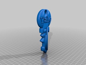 yale tardis-Schlüssel Schlüsselanhänger 3d print model - Mito3D