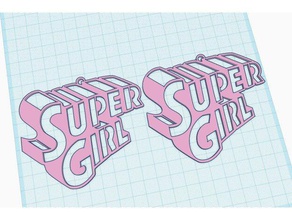 super Mädchen-Ohrringe keyrring Mode comics geek keychain keyring supergirl 3d print model - Mito3D