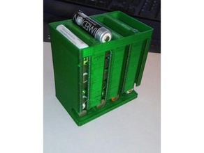 aa aaa batterie distributeur de l'organisation support 3d print model - Mito3D