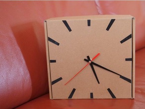 filament box clock household art carton clockwork printable wall 3d print model - Mito3D