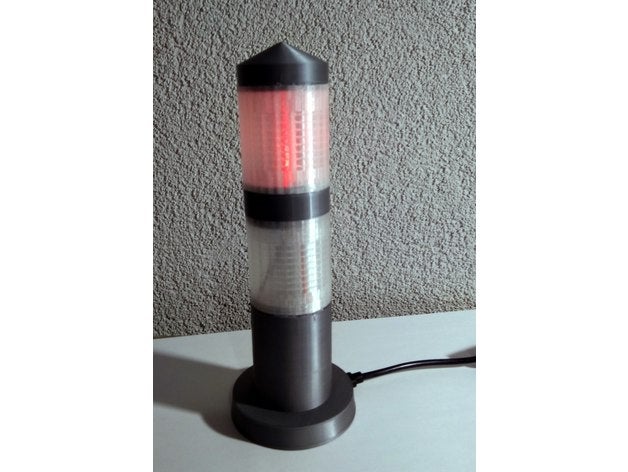 zuurstoklamp torre do sinal da lâmpada eletrônica industrial iot diodo emissor de luz wemos d1 mini 3D print model - Mito3D