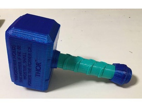 babys erste mjolnir rattle sicherer, nicht-Kleber-version - Spielzeug Spiele hammer Schraube thor thors 3d print model - Mito3D