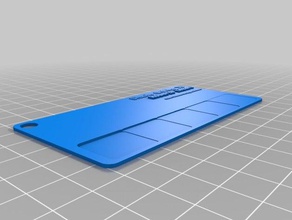 my customized filament sample card -scad 3d printing tests 3d print model - Mito3D