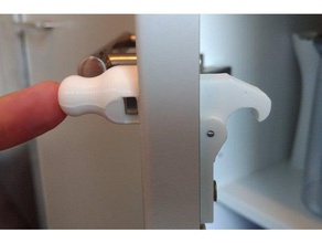 maglock bambino di chiusura sicurezza per armadi famiglia del serratura porta magnete magnetico a prova 3d print model - Mito3D