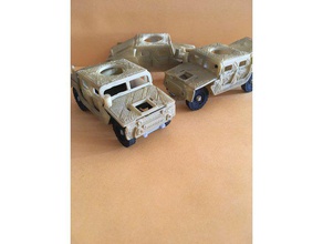 afv m-1025 vehículos doblado vehículo la guerra del golfo hmmwv hummer humvee m1025 3d print model - Mito3D