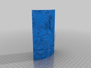 lithophane ragazza lupo arte 3d print model - Mito3D