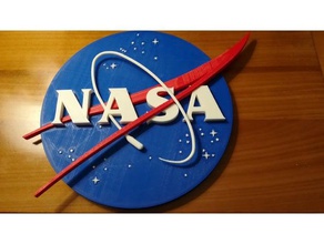 nasa logosu rozeti 3d işaretler logoları astronot dekor dekorasyon dekoratif keşif houston bu alanı uzay gemisi 3d print model - Mito3D