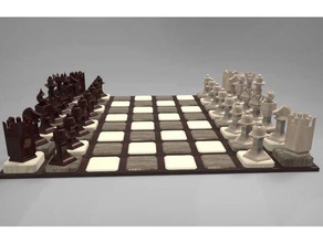 &eacutechiquier salón el ajedrez pieza de la reina juego fou rey reine roy toure torre 3d print model - Mito3D