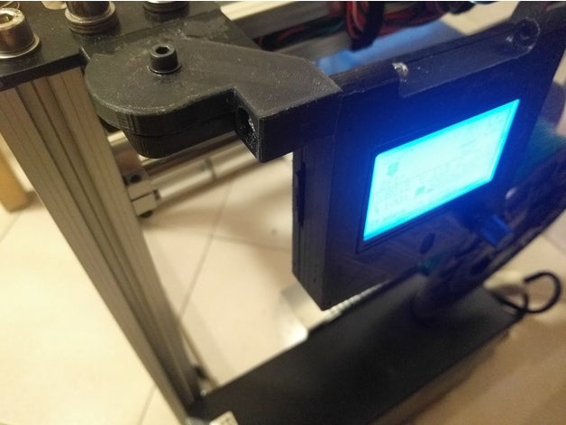 12864 voll-Grafik-lcd-Doppel Schwenkrahmen 3d Drucker Teile arm zurück base corexy core xy display front Halter Licht mount Bildschirm einfach klein stand Unterstützung 3D print model - Mito3D