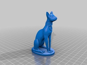 egyptian cat art 3d printing ancient egypt figure sculpture 3d print model - Mito3D