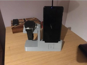 huawei watch 2 oneplus 6 dock móvil teléfono muelle de carga soporte reloj pie 3d print model - Mito3D