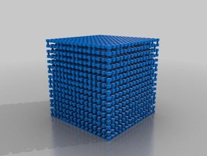 my customized accurate hilbert cube math art 3d print model - Mito3D