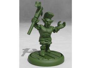 gnome barbarian toy game accessories dd dnd dungeons dragons miniature miniatures tabletop wargaming 3d print model - Mito3D