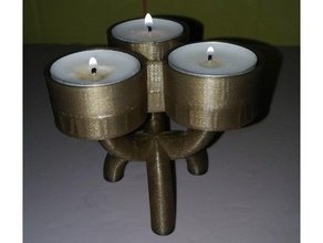trípode candelitas titular decoración portavelas de la vela portacandelitas 3d print model - Mito3D