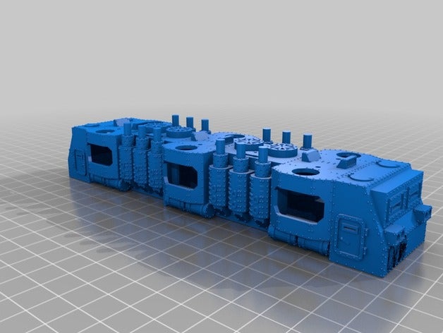 warhammer 40k tren blindado más loco de 18 mm escala 187 ho calibre juegos tran 3D print model - Mito3D