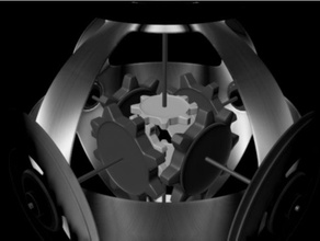 6 d jiroskop gerçek uzay sertlik hassas mühendislik 3d print model - Mito3D