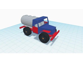 camión cisterna diseñado tinkercad modelos madewithtinkercad de juguete rueda 3d print model - Mito3D