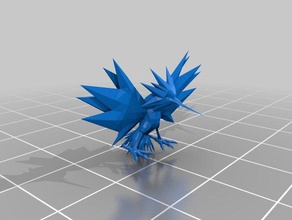 zapdos yaratıklar pokmon pokemons pokemon git 3d print model - Mito3D