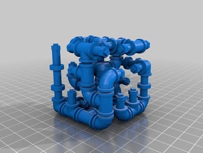 tesisatçılar labirent matematik sanat boru sıhhi tesisat tüp 3d print model - Mito3D