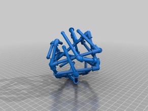 connectionists pipework math art maze network piping plumbing sphere 3d print model - Mito3D