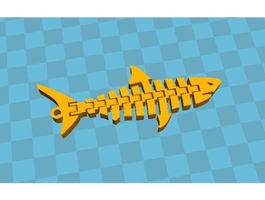 tiburón llavero llaveros 3d print model - Mito3D