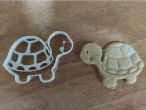 tartaruga cookie cutter cucina pranzo animale formine per biscotti su misura carino utensile da 3d print model - Mito3D