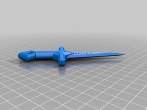 corrente colar charme percys espada jóias 3d print model - Mito3D