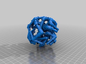 derin çekül ağ matematik sanat 3d labirent boru tesisat araç 3d print model - Mito3D
