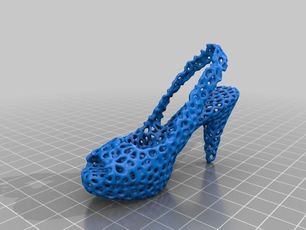 voronized high heel shoe accessories voronoi 3D print model - Mito3D