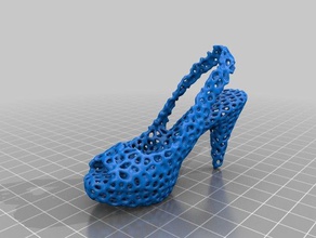 voronized high heel Schuh - Zubehör voronoi 3d print model - Mito3D