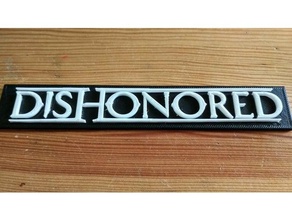 dishonored logo 3d imprimable des signes logos 3d print model - Mito3D
