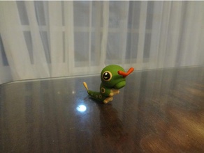 caterpie pokemon edli3d vidéo jeux entusiastas shadowbons 3d print model - Mito3D