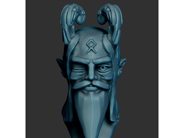 odin dettagliate sculture dio mito mitologia norse pagana viking 3D print model - Mito3D