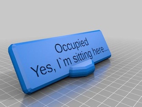 occupied desk sign office agile customized reservation workplace 3d print model - Mito3D