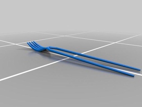 forkstick cuisine à manger baguettes baguette des fourchette 3d print model - Mito3D
