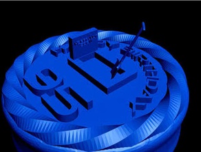 heureux 95 anniversaire de creuser des signes logos 3d print model - Mito3D